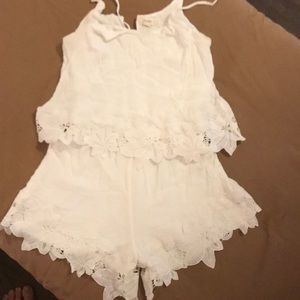 EUC cream colored romper